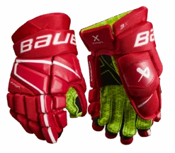 Bauer Vapor 3X Junior Hockey Gloves 15 Bauer Vapor 3X Junior Hockey Gloves -Bauer 3X JR FRONT RED1